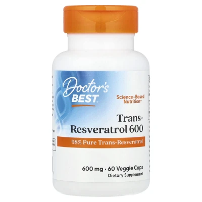 Doctor's Best Trans-Resveratrol 600 600mg 60 Veggie Caps