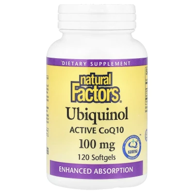 Natural Factors - Ubiquinol | Active CoQ10 | 100 mg | 120 Softgels