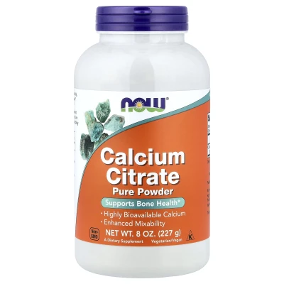 NOW Foods Calcium Citrate Pure Powder Support Bone Health 8 oz 227g