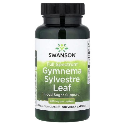 Swanson Full Spectrum Gymnema Sylvestre Leaf Blood Sugar Support 400mg per Capsule 100 Vegan Capsules