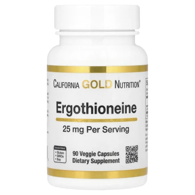 California Gold Nutrition Ergothioneine 25mg Per Serving 90 Veg Capsules