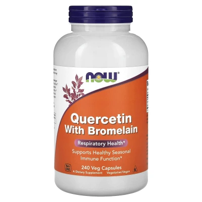 NOW Foods - Quercetin with Bromelain | 240 Veg Capsules
