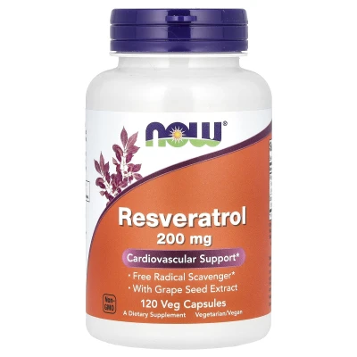NOW Foods - Resveratrol | 200 mg | 120 Veg Capsules