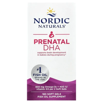 Nordic Naturals Prenatal Dha Supports Brain Development in Babies During Pregnancy 180 Soft Gels