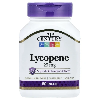 21st Century Lycopene 25mg Support Antioxidant Activity 60 Tablets