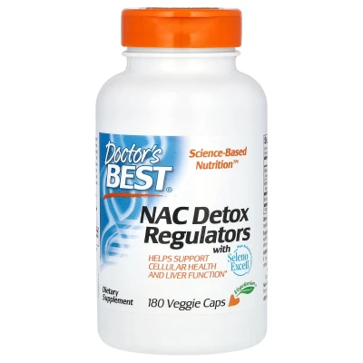 Doctor's Best NAC Detox Regulators Support Cellular Health & Liver Function 180 Veggie Caps