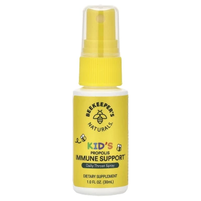 Beekeeper's Naturals Kids Propolis Immune Support Daily Throat Spray 1 fl oz (30ml)
