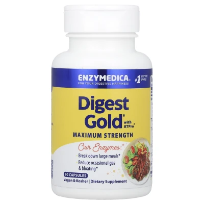 Enzymedica - Digest Gold® with ATPro® | Maximum Strength | 90 Capsules