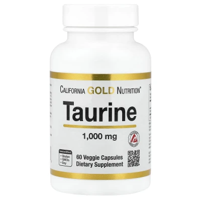 California Gold Nutrition L-Taurine 1000mg 60 Veg Capsules