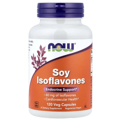 NOW Foods Soy Isoflavones Endocrine Support 120 Veg Capsules