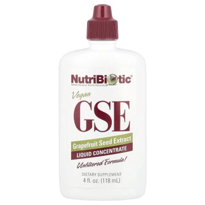 NutriBiotic Vegan GSE Grapefruit Seed Extract Liquid Concentrate 100mg 4 fl oz (118ml)