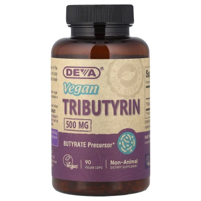 Deva Vegan Tributyrin 500mg Butyrate Precursor 90 Vegan Caps