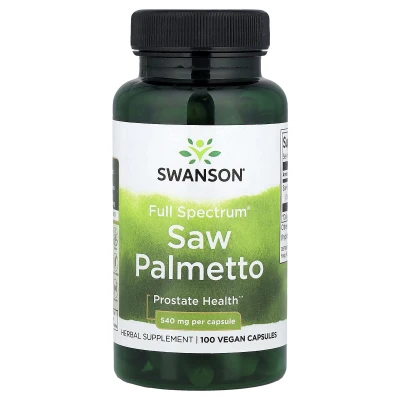 Swanson Full Spectrum Saw Palmetto Prostate Health 540mg per Capsule 100 Vegan Capsules