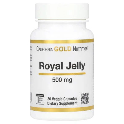 California Gold Nutrition Royal Jelly 500mg Dietary Supplement 30 Veg Capsules