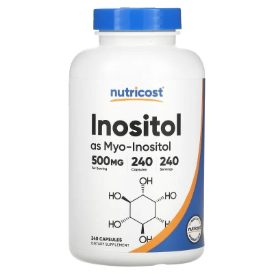 Nutricost Inositol as Myo-Inositol 500mg Per Serving 240 Capsules