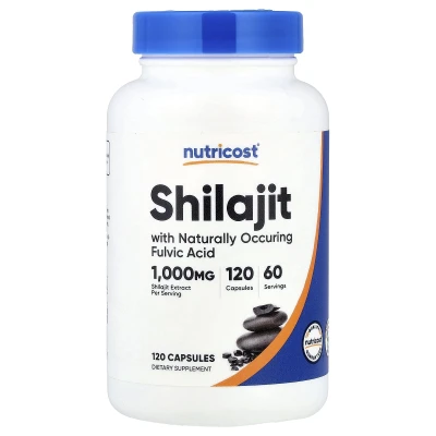 Nutricost Shilajit With Naturally Occuring 1000mg Per Serving 120 Capsules