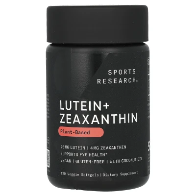 Sports Research Lutein + Zeaxanthin Plant-Based 120 Veggie Softgels
