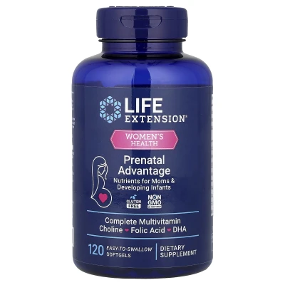 Life Extension Women's Health Antenatal Advantage 120 Easy-To-Swallow Capsules