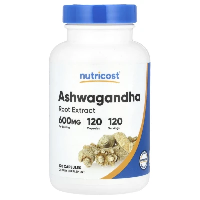Nutricost Ashwagandha Root Extract 600mg per Serving 120 Capsules