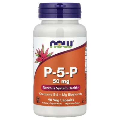 NOW Foods P-5-P 50mg Nervous System Health 90 Veg Capsules