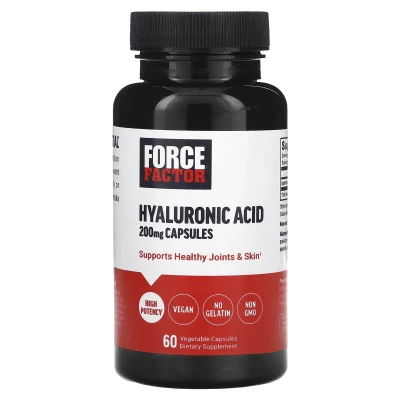 Force Factor Hyaluronic Acid 200mg 60 Vegetable Capsules