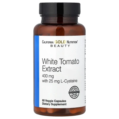 California Gold Nutrition White Tomato 400mg With 25mg L-Cysteine Extract 60 Veggie Capsules
