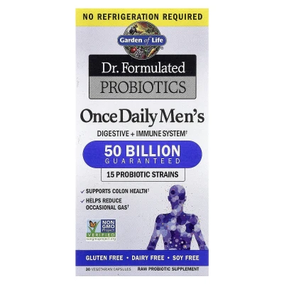 Garden of Life Dr. Formulated Probiotics Once Daily Men's 50 Billion 30 Vegetarian Capsules