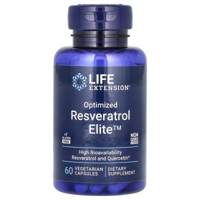 Life Extension Optimised Resveratrol Elite 60 Vegetarian Capsules
