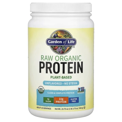 Garden of Life - RAW Organic Protein | Swanson - Vitamin E-400 | 180.2 mg (400 IU) | 60 SoftgelsUnflavoured | 1 lb 3.75 oz (560 g)