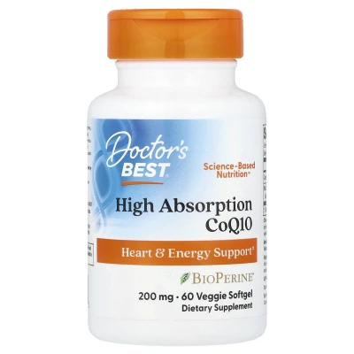 Doctor's Best - High Absorption CoQ10 | 60 Veggie Softgel