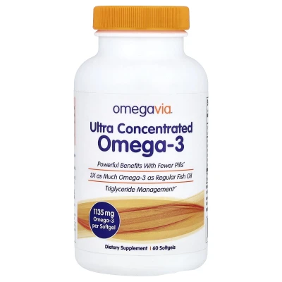 OmegaVia Ultra Concentrated Omega-3 1135mg 60 Softgels