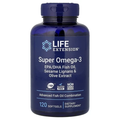 Life Extension Super Omega-3 Plus DHA Oil 120 Softgels