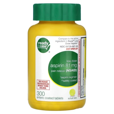 Ready in Case Aspirin 81mg 300 Enteric Coated Tablets