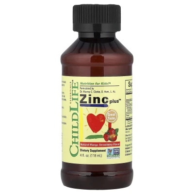 ChildLife Essentials Zinc Plus Natural Mango Strawberry 4 fl oz (118ml)