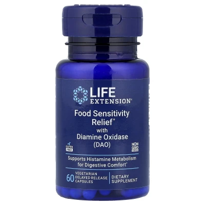 Life Extension Food Sensitivity Relief with diamine oxidase (DAO) 60 Vegetarian Capsules