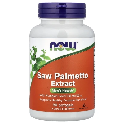 NOW Foods Saw Palmetto Extract Mens Health 90 Softgels
