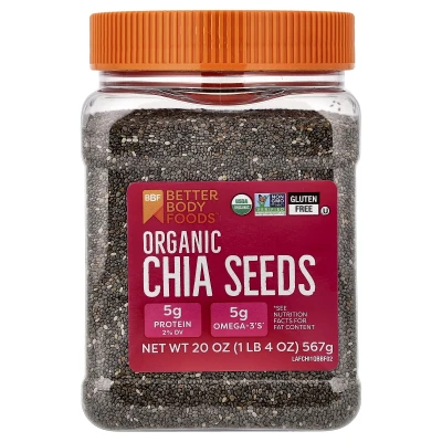 BetterBody Foods Organic Chia Seeds 20 oz (567g)