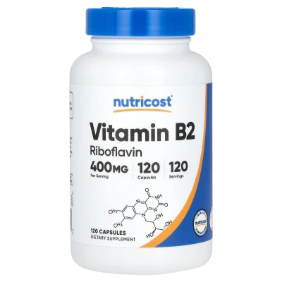 Nutricost - Vitamin B2 | 400 mg | 120 Capsules