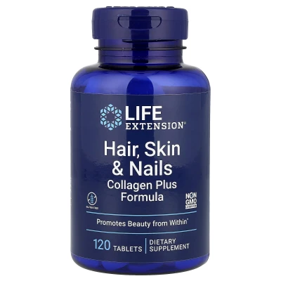 Life Extension Hair Skin & Nails Collagen Plus Formula 120 Tablets