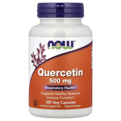 NOW Foods Quercetin 500mg Respiratory Health 100 Veg Capsules