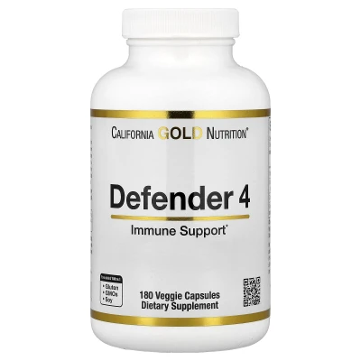 California Gold Nutrition Defender 4 Immune Support 180 Veggie Capsules
