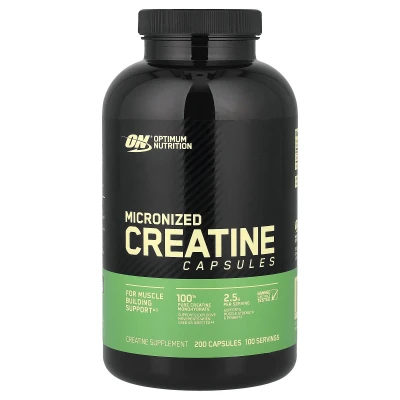 Optimum Nutrition - Micronised Creatine Capsules | 200 Capsules (1.25 g per Capsule)