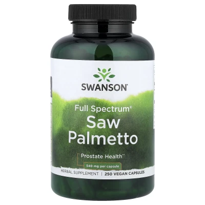 Swanson Full Spectrum Saw Palmetto Prostate Health 540mg Per Capsule 250 Vegan Capsules