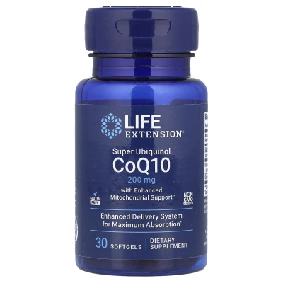 Life Extension - Super Ubiquinol CoQ10 with Enhanced Mitochondrial Support | 200 mg | 30 Softgels