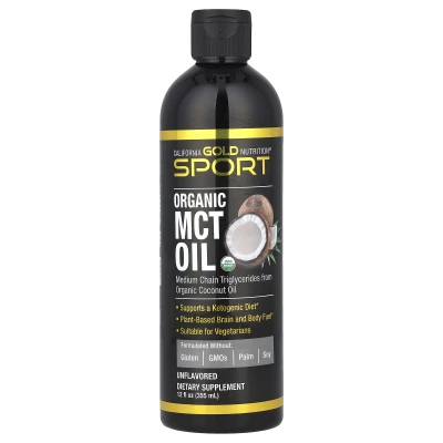 California Gold Nutrition Sport Organic MCT Oil Unflavoured 12 fl oz (355ml)