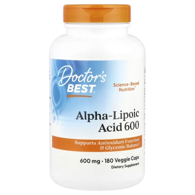 Doctor's Best - Alpha-Lipoic Acid 600 | 600 mg | 180 Veg Caps