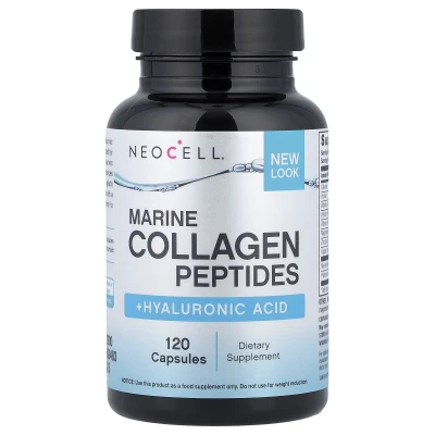 NeoCell Marine Collagen Peptides + Hyaluronic Acid 120 Capsules