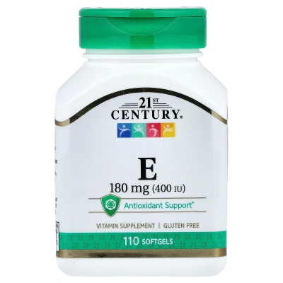 21st Century Vitamin E 180mg (400 IU) Antioxidant Support 110 Softgels