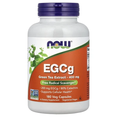 NOW Foods EGCg Green Tea Extract 400mg 180 Veg Capsules