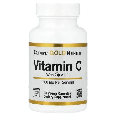 California Gold Nutrition - Vitamin C | Quali®-C | 60 Veggie Capsules (1000 mg per Capsule)
